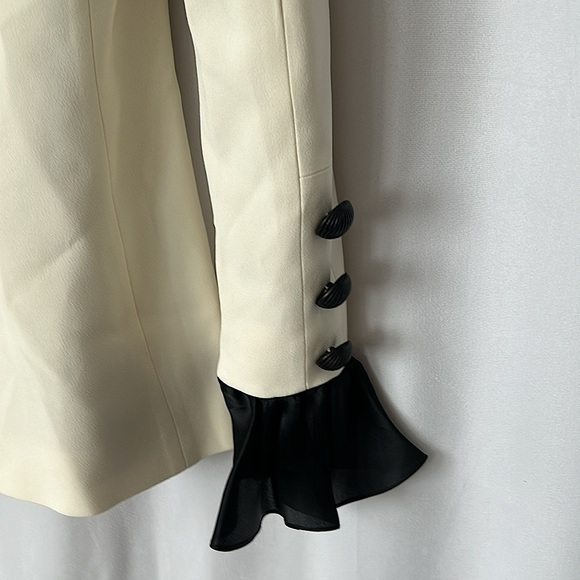 Martin Martin NWT Vintage Ivory/Black Blazer Jacket Coat **Size 36/US 6** 🌸🌸 - Picture 5 of 7
